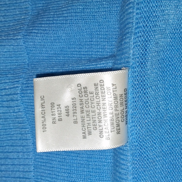 Blair Sky Blue Women's Cardigan Pearl Button L - Picture 7 of 7